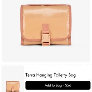 Calpak Terra hanging touletry bag in Canyon color